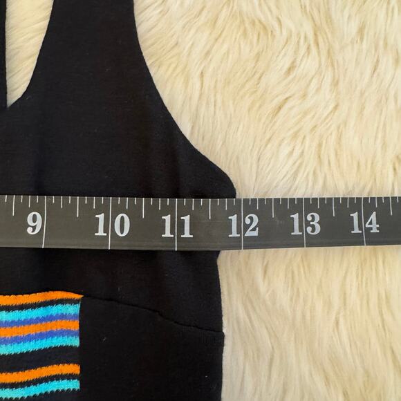 MBN Maria Bianca Nero Striped Sleeveless Bodycon Dress Small Racerback - Picture 7 of 8